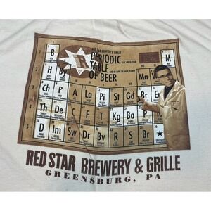 Periodic‎ Table of Beer T-Shirt Men's Size Large Scientific Brew Study Tee